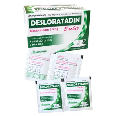 DESLORATADIN SACHET Vacopharm - Điều trị viêm mũi dị ứng, mày đay (Hộp 50 gói x 1g)